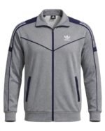 Adidas Classic Retro Tracksuit (Heather Grey & Navy)